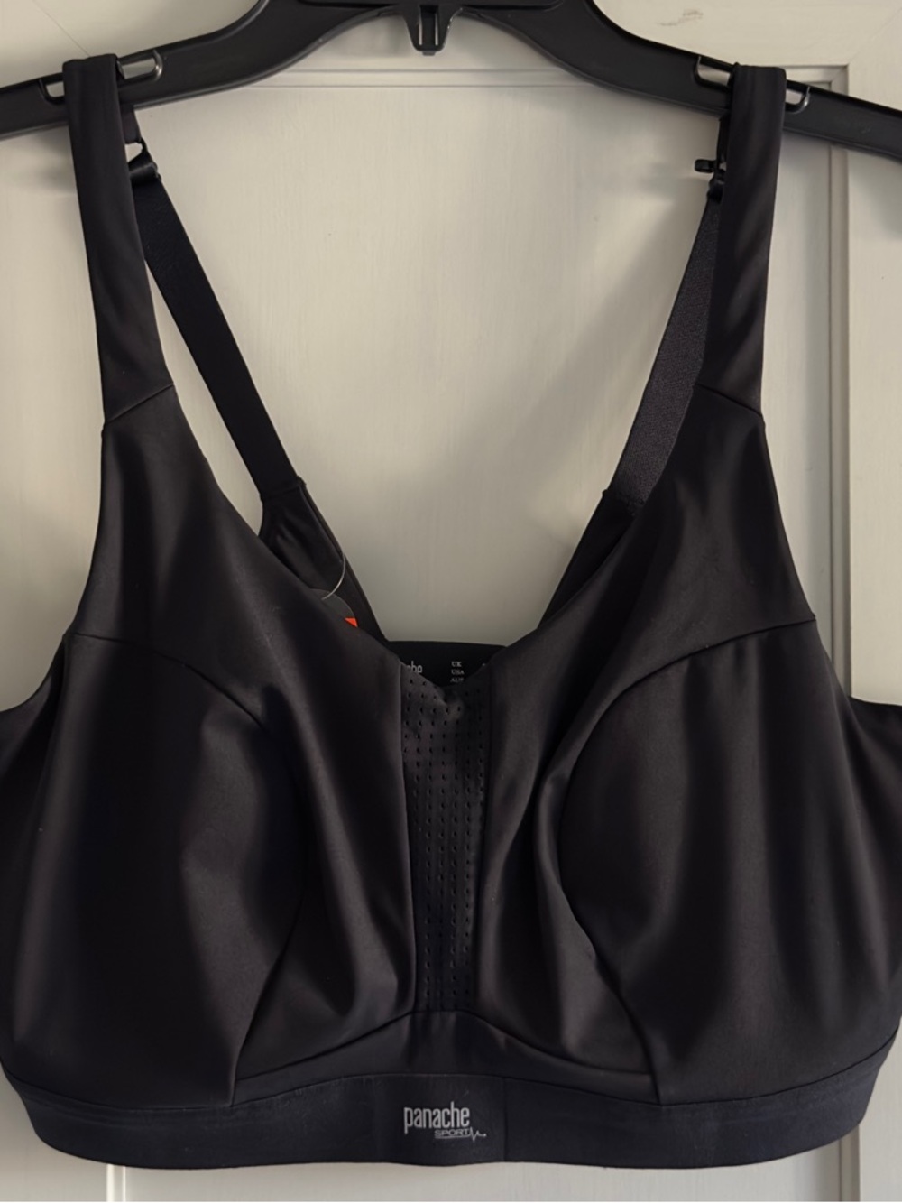 Panache Endurance Wired Sports Bra in Black Size US 38G